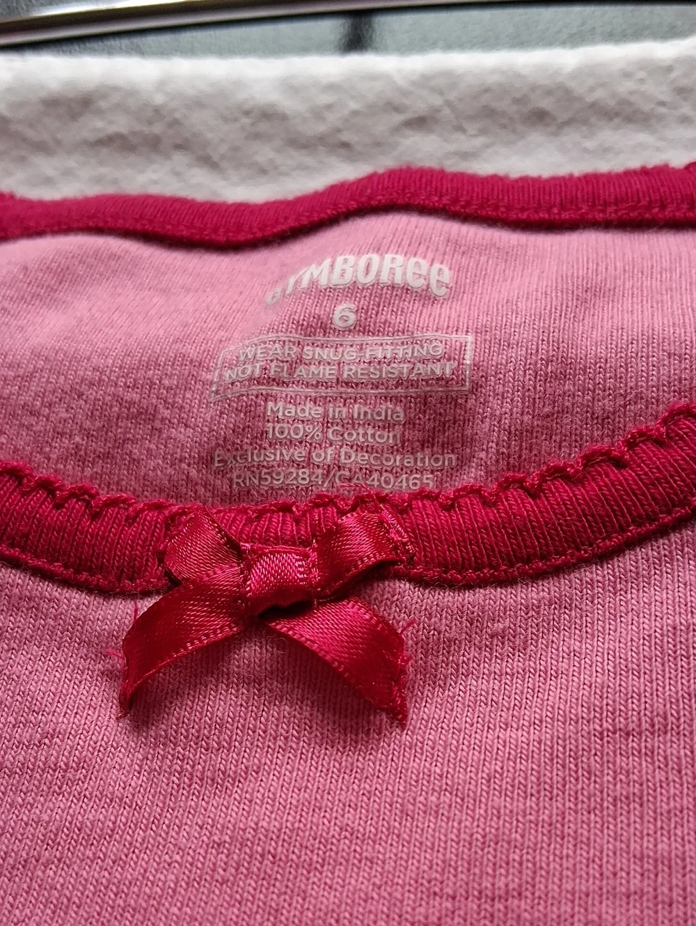 Pink Kids Pajama Set with Deer Applique